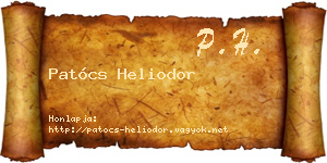 Patócs Heliodor névjegykártya